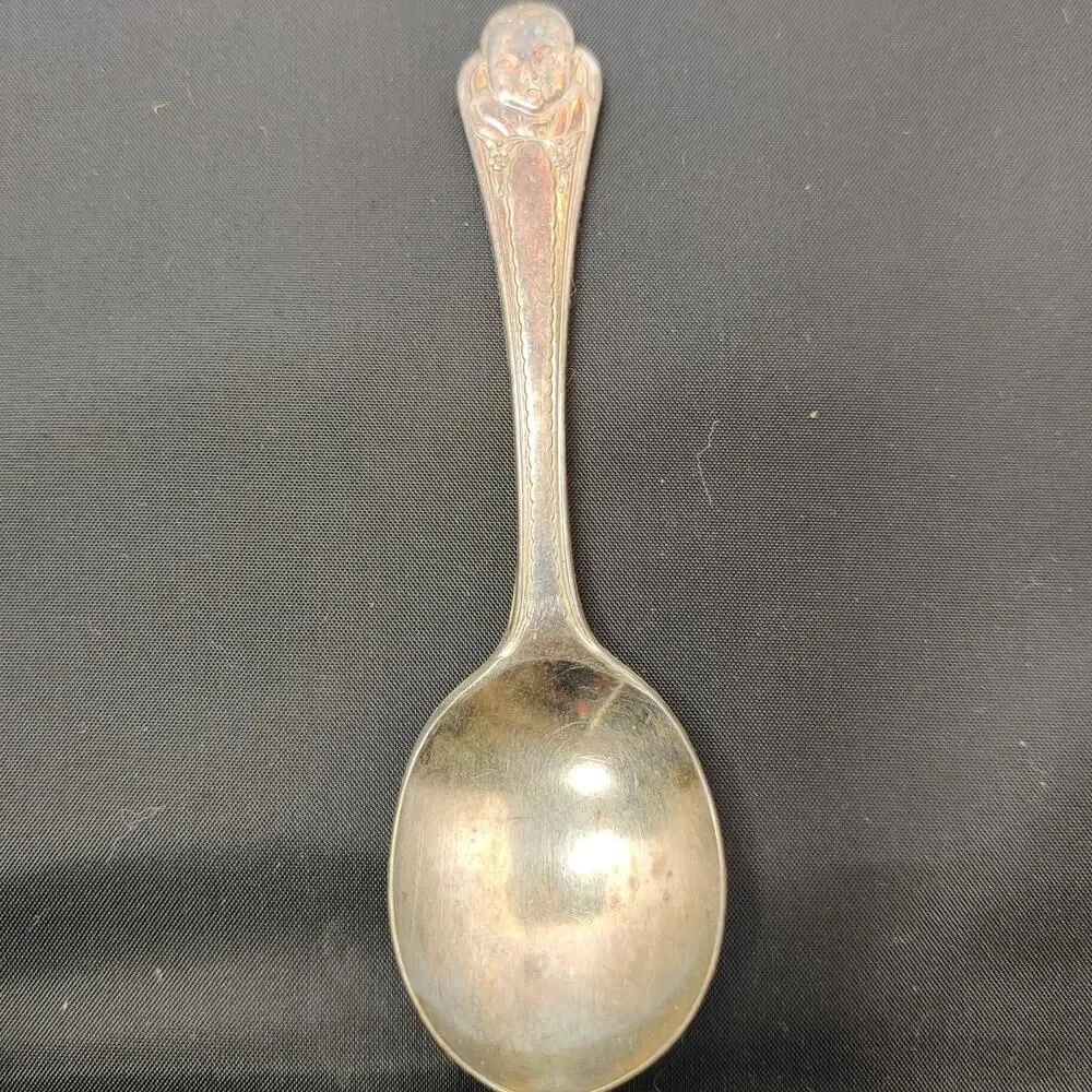 Vintage Gerber Baby Spoon Silver Plated McGlashan Clarke Co Flatware Collectible